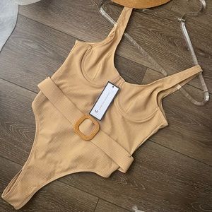 Goodnight macaroon bathing suit with belt